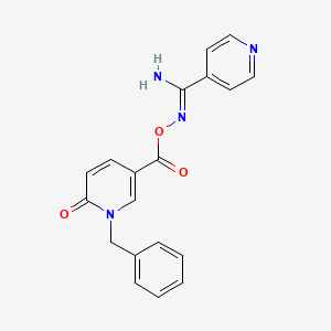 molecular formula C19H16N4O3 B2523576 [(Z)-[amino(pyridin-4-yl)methylidene]amino] 1-benzyl-6-oxopyridine-3-carboxylate CAS No. 477864-11-2