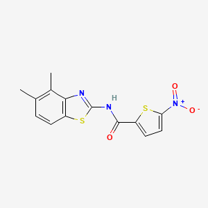molecular formula C14H11N3O3S2 B2523581 N-(4,5-二甲基-1,3-苯并噻唑-2-基)-5-硝基噻吩-2-甲酰胺 CAS No. 864860-74-2