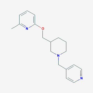 molecular formula C18H23N3O B2523584 2-Methyl-6-[[1-(pyridin-4-ylmethyl)piperidin-3-yl]methoxy]pyridine CAS No. 2379971-74-9
