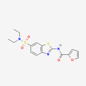 N-[6-(diethylsulfamoyl)-1,3-benzothiazol-2-yl]furan-2-carboxamide