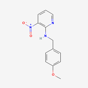 molecular formula C13H13N3O3 B2523589 N-[(4-甲氧基苯基)甲基]-3-硝基吡啶-2-胺 CAS No. 99944-06-6