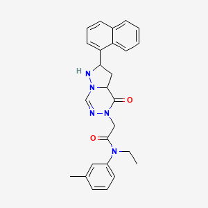 molecular formula C26H23N5O2 B2523596 N-ethyl-N-(3-methylphenyl)-2-[2-(naphthalen-1-yl)-4-oxo-4H,5H-pyrazolo[1,5-d][1,2,4]triazin-5-yl]acetamide CAS No. 1326829-01-9