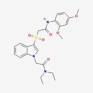 2-(3-((2-((2,4-dimethoxyphenyl)amino)-2-oxoethyl)sulfonyl)-1H-indol-1-yl)-N,N-diethylacetamide