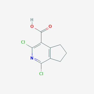 molecular formula C9H7Cl2NO2 B2523614 1,3-Dichloro-6,7-dihydro-5H-cyclopenta[c]pyridine-4-carboxylic acid CAS No. 34142-27-3