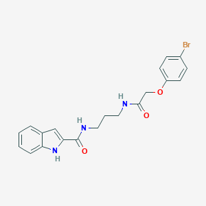 molecular formula C20H20BrN3O3 B252362 N-(3-{[(4-bromophenoxy)acetyl]amino}propyl)-1H-indole-2-carboxamide 