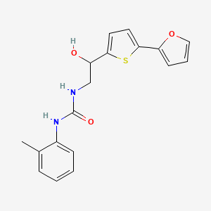 molecular formula C18H18N2O3S B2523625 1-[2-[5-(Furan-2-yl)thiophen-2-yl]-2-hydroxyethyl]-3-(2-methylphenyl)urea CAS No. 2320539-05-5