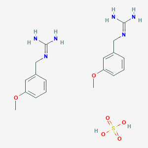 molecular formula C18H28N6O6S B2523626 双(1-[(3-甲氧基苯基)甲基]胍), 硫酸 CAS No. 14279-94-8