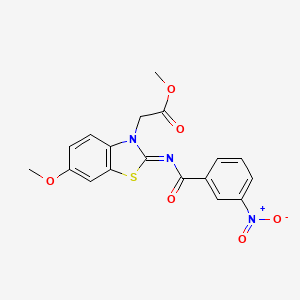 (Z)-methyl 2-(6-methoxy-2-((3-nitrobenzoyl)imino)benzo[d]thiazol-3(2H)-yl)acetate