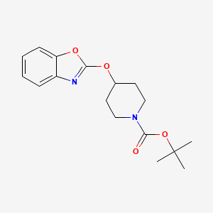 molecular formula C17H22N2O4 B2523635 4-(苯并[d]噁唑-2-氧基)哌啶-1-羧酸叔丁酯 CAS No. 1420827-12-8