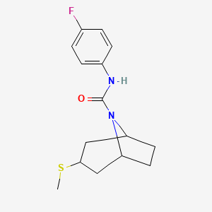 (1R,5S)-N-(4-fluorophenyl)-3-(methylthio)-8-azabicyclo[3.2.1]octane-8-carboxamide