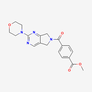 molecular formula C19H20N4O4 B2523646 methyl 4-(2-morpholino-6,7-dihydro-5H-pyrrolo[3,4-d]pyrimidine-6-carbonyl)benzoate CAS No. 2034369-20-3