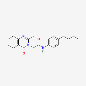 molecular formula C21H27N3O2 B2523655 N-(4-丁基苯基)-2-(2-甲基-4-氧代-5,6,7,8-四氢喹唑啉-3(4H)-基)乙酰胺 CAS No. 1251568-22-5