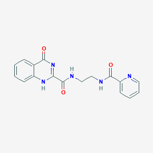 molecular formula C17H15N5O3 B252366 4-oxo-N-[2-(pyridine-2-carbonylamino)ethyl]-1H-quinazoline-2-carboxamide 