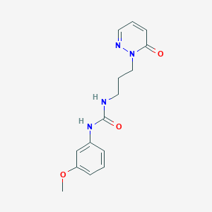 molecular formula C15H18N4O3 B2523662 1-(3-methoxyphenyl)-3-(3-(6-oxopyridazin-1(6H)-yl)propyl)urea CAS No. 1172451-25-0