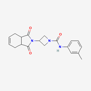 molecular formula C19H21N3O3 B2523674 3-(1,3-dioxo-3a,4,7,7a-tetrahydro-1H-isoindol-2(3H)-yl)-N-(m-tolyl)azetidine-1-carboxamide CAS No. 2034492-37-8