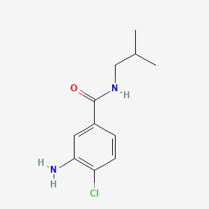 molecular formula C11H15ClN2O B2523692 3-amino-4-chloro-N-isobutylbenzamide CAS No. 723291-67-6