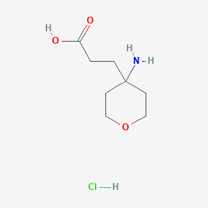 3-(4-Aminooxan-4-yl)propanoic acid hydrochloride