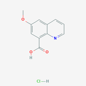 molecular formula C11H10ClNO3 B2523698 6-Methoxyquinoline-8-carboxylic acid;hydrochloride CAS No. 1082696-00-1