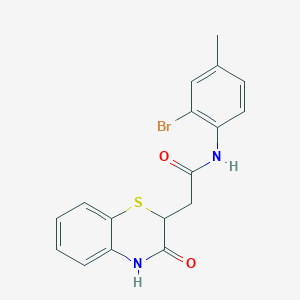 N-(2-bromo-4-methylphenyl)-2-(3-oxo-3,4-dihydro-2H-1,4-benzothiazin-2-yl)acetamide