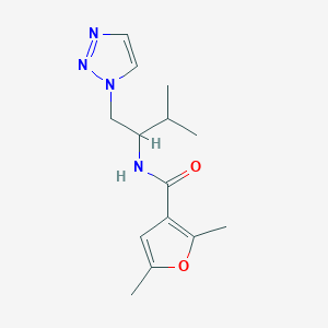 2,5-dimethyl-N-(3-methyl-1-(1H-1,2,3-triazol-1-yl)butan-2-yl)furan-3-carboxamide