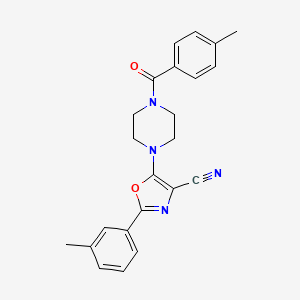 5-(4-(4-Methylbenzoyl)piperazin-1-yl)-2-(m-tolyl)oxazole-4-carbonitrile