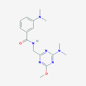 3-(dimethylamino)-N-((4-(dimethylamino)-6-methoxy-1,3,5-triazin-2-yl)methyl)benzamide