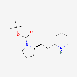 molecular formula C16H30N2O2 B2523721 Tert-butyl (2S)-2-(2-piperidin-2-ylethyl)pyrrolidine-1-carboxylate CAS No. 2382782-99-0