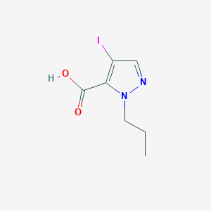 molecular formula C7H9IN2O2 B2523730 4-Iodo-1-propyl-1H-pyrazole-5-carboxylic acid CAS No. 1004643-68-8; 1354705-23-9