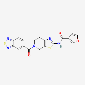 N-(5-(benzo[c][1,2,5]thiadiazole-5-carbonyl)-4,5,6,7-tetrahydrothiazolo[5,4-c]pyridin-2-yl)furan-3-carboxamide