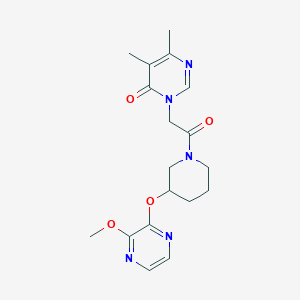 3-(2-(3-((3-methoxypyrazin-2-yl)oxy)piperidin-1-yl)-2-oxoethyl)-5,6-dimethylpyrimidin-4(3H)-one