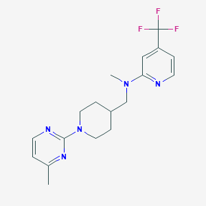 molecular formula C18H22F3N5 B2523746 N-Methyl-N-[[1-(4-methylpyrimidin-2-yl)piperidin-4-yl]methyl]-4-(trifluoromethyl)pyridin-2-amine CAS No. 2415569-59-2