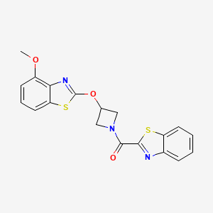 molecular formula C19H15N3O3S2 B2523753 苯并[d]噻唑-2-基(3-((4-甲氧基苯并[d]噻唑-2-基)氧代)氮杂环丁-1-基)甲酮 CAS No. 1421490-86-9
