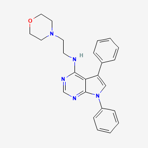 molecular formula C24H25N5O B2523757 N-[2-(morpholin-4-yl)ethyl]-5,7-diphenyl-7H-pyrrolo[2,3-d]pyrimidin-4-amine CAS No. 477226-03-2