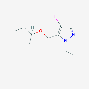 molecular formula C11H19IN2O B2523760 5-(sec-butoxymethyl)-4-iodo-1-propyl-1H-pyrazole CAS No. 1856024-00-4