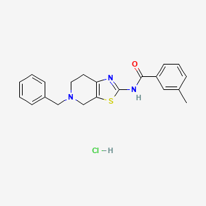 molecular formula C21H22ClN3OS B2523761 N-(5-Benzyl-4,5,6,7-tetrahydrothiazolo[5,4-c]pyridin-2-yl)-3-methylbenzamid-Hydrochlorid CAS No. 1189931-24-5