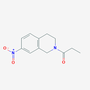 molecular formula C12H14N2O3 B2523767 1-(7-nitro-3,4-dihydroisoquinolin-2(1H)-yl)propan-1-one CAS No. 1170802-92-2