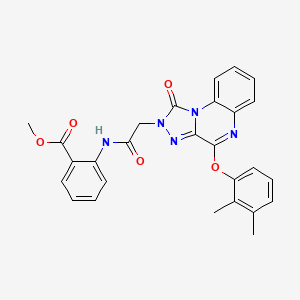 molecular formula C27H23N5O5 B2523776 2-({[4-(2,3-二甲基苯氧基)-1-氧代[1,2,4]三唑并[4,3-a]喹喔啉-2(1H)-基]乙酰}氨基)苯甲酸甲酯 CAS No. 1189894-71-0