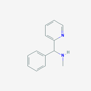 molecular formula C13H14N2 B2523780 Methyl[phenyl(pyridin-2-yl)methyl]amine CAS No. 4372-44-5
