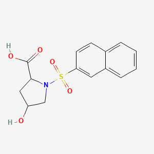 4-Hydroxy-1-naphthalen-2-ylsulfonylpyrrolidine-2-carboxylic acid
