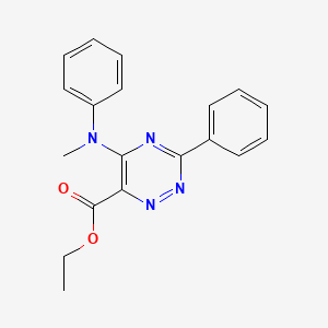 Ethyl 5-(methylanilino)-3-phenyl-1,2,4-triazine-6-carboxylate