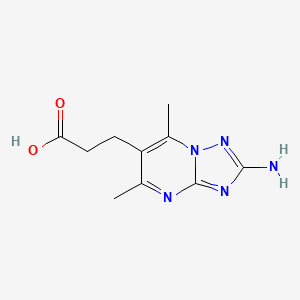 molecular formula C10H13N5O2 B2523794 3-(2-氨基-5,7-二甲基[1,2,4]三唑并[1,5-a]嘧啶-6-基)丙酸 CAS No. 847744-18-7