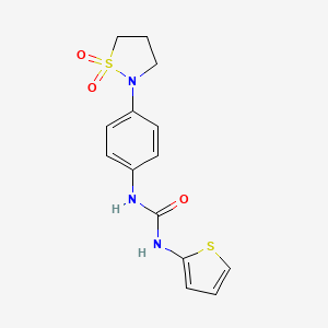 1-(4-(1,1-Dioxidoisothiazolidin-2-yl)phenyl)-3-(thiophen-2-yl)urea