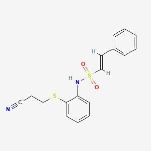 (E)-N-[2-(2-cyanoethylsulfanyl)phenyl]-2-phenylethenesulfonamide