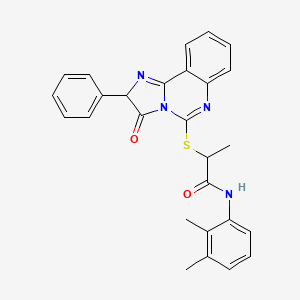 N-(2,3-dimethylphenyl)-2-((3-oxo-2-phenyl-2,3-dihydroimidazo[1,2-c]quinazolin-5-yl)thio)propanamide