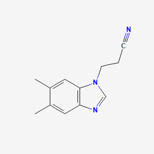 molecular formula C12H13N3 B2523809 3-(5,6-二甲基-1H-苯并咪唑-1-基)丙腈 CAS No. 6123-81-5
