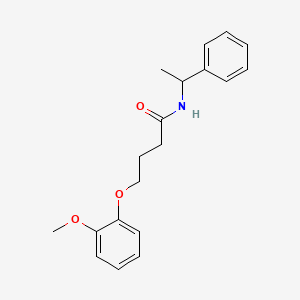 molecular formula C19H23NO3 B2523817 4-(2-甲氧基苯氧基)-N-(1-苯乙基)丁酰胺 CAS No. 691379-50-7