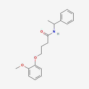 molecular formula C19H23NO3 B2523817 4-(2-メトキシフェノキシ)-N-(1-フェニルエチル)ブタンアミド CAS No. 691379-50-7