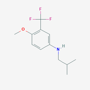 molecular formula C12H16F3NO B2523824 4-Methoxy-N-(2-methylpropyl)-3-(trifluoromethyl)aniline CAS No. 1397197-56-6