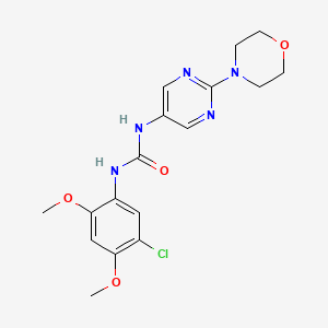 molecular formula C17H20ClN5O4 B2523828 1-(5-Chloro-2,4-dimethoxyphenyl)-3-(2-morpholinopyrimidin-5-yl)urea CAS No. 1396675-20-9