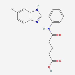 molecular formula C19H19N3O3 B2523839 5-((2-(5-methyl-1H-benzo[d]imidazol-2-yl)phenyl)amino)-5-oxopentanoic acid CAS No. 927556-29-4